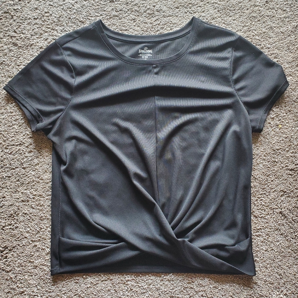 Spalding, Black crop top, Large